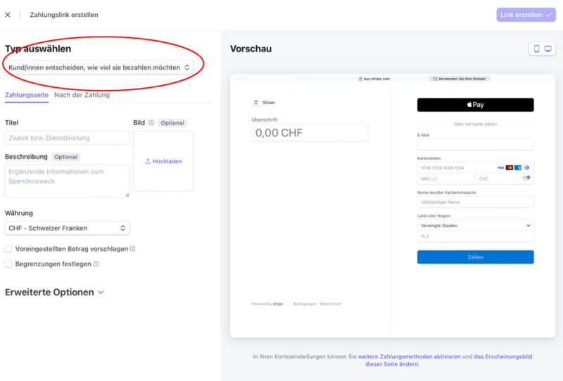 Stripe-Link – erstellen in wenigen Schritten